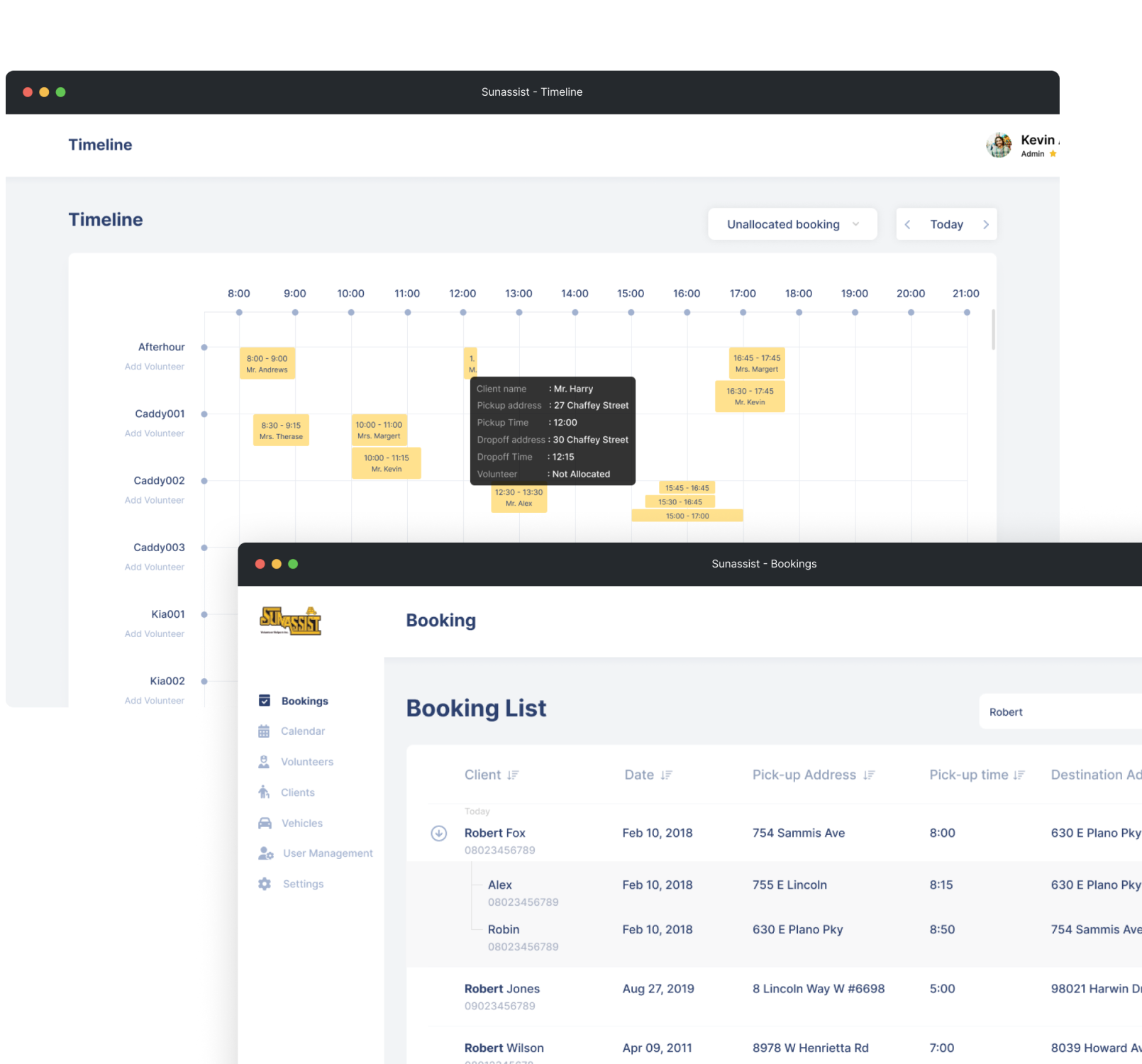 Sunassist screenshot