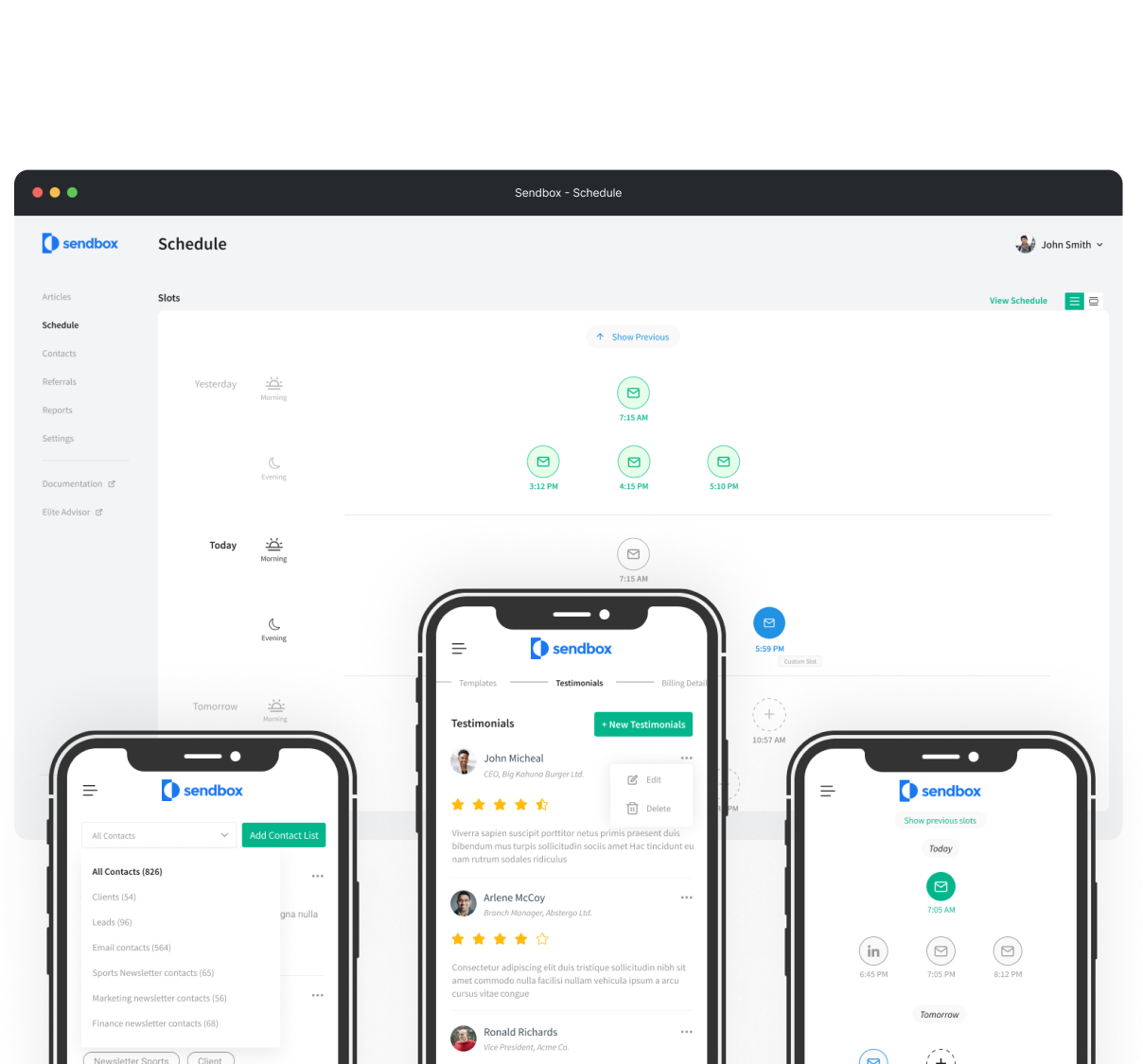 Sendbox screenshot